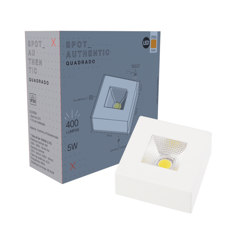 Spot LED 5W Branco 6500K