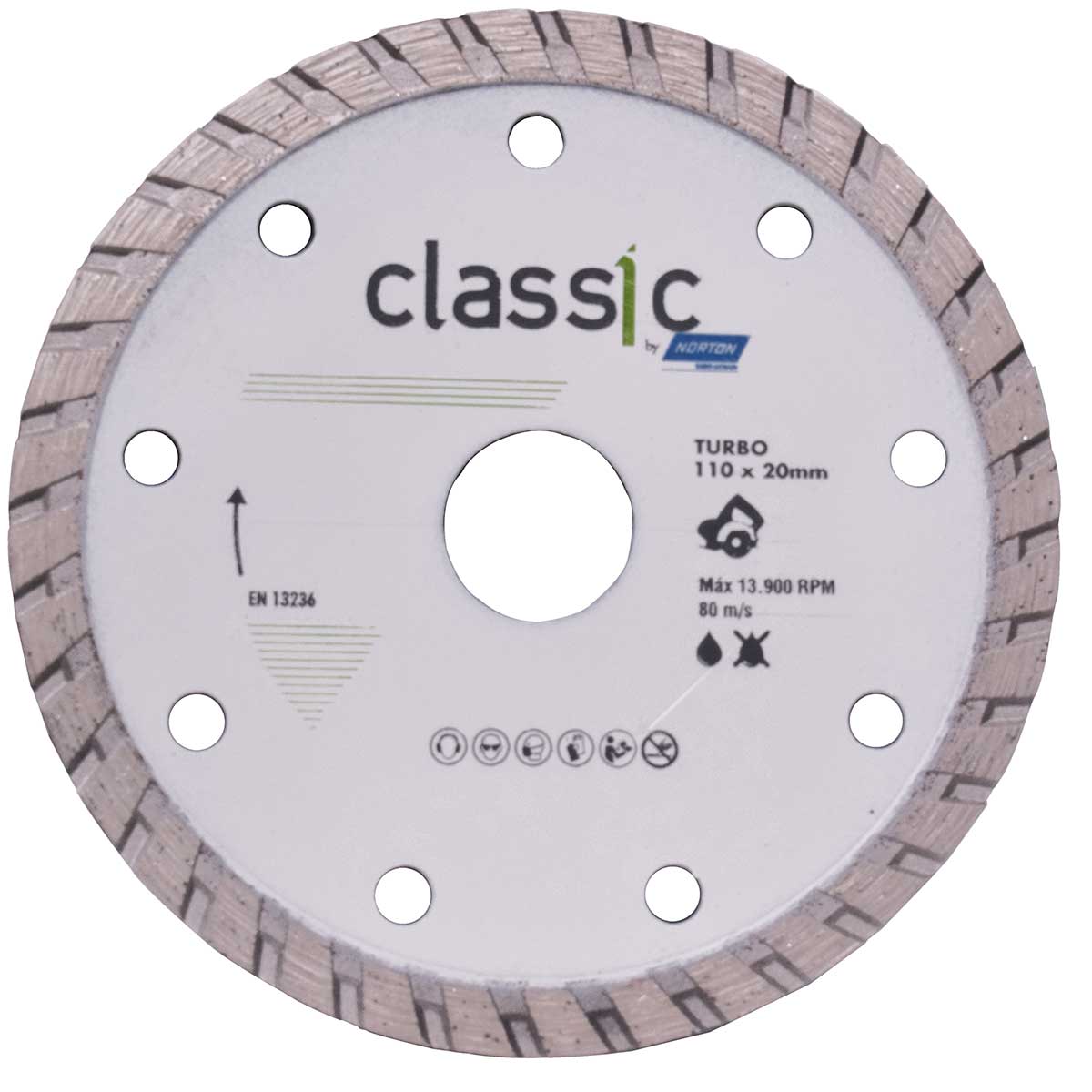 Disco Diamantado Classic Turbo 110x8x20mm Norton