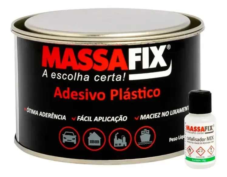 Massa plástica cinza massafix 12x400