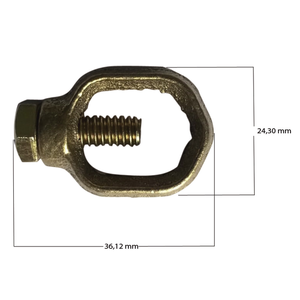 Conector Haste Aterramento 10mm/12mm J.Lobato
